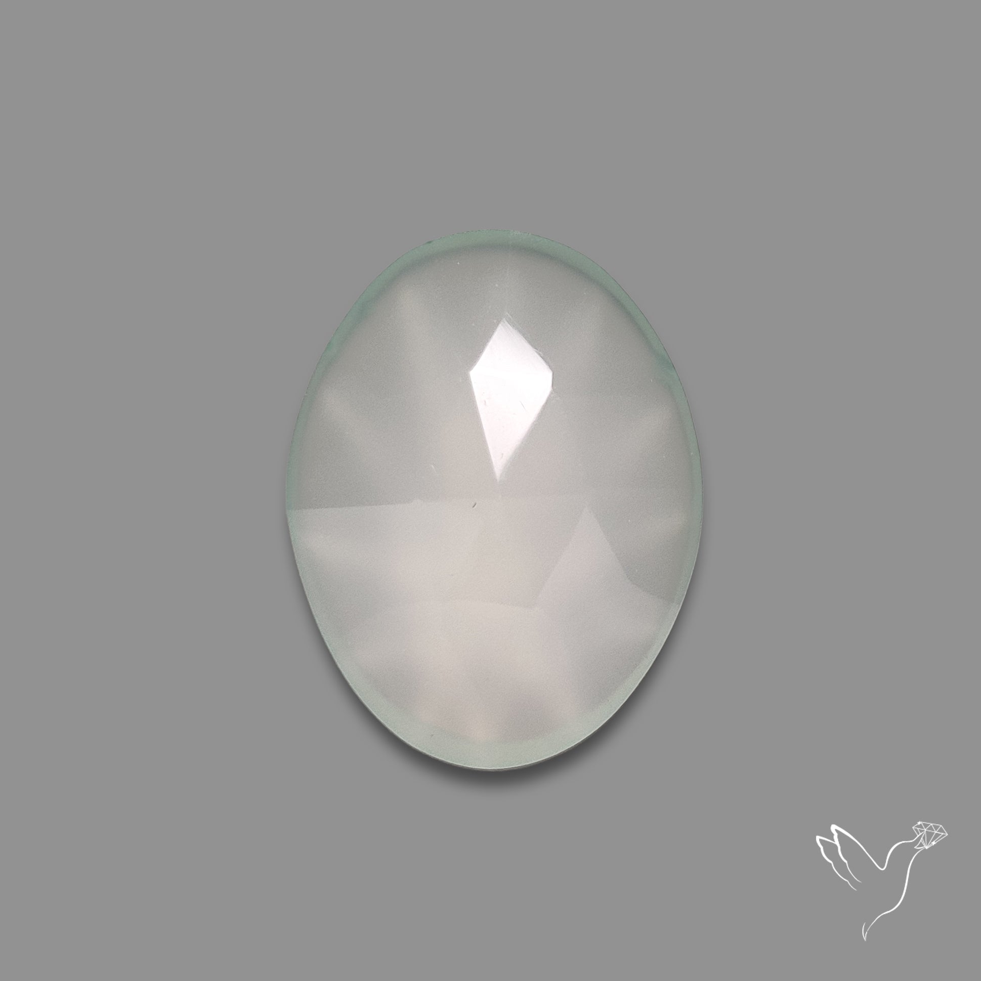 Rose Cut Aqua Chalcedony