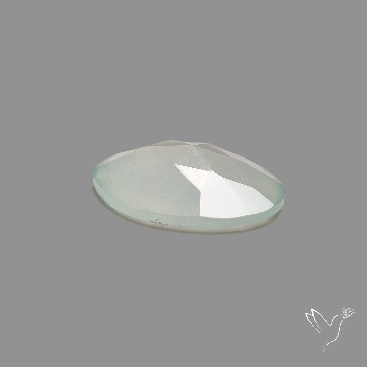 Rose Cut Aqua Chalcedony