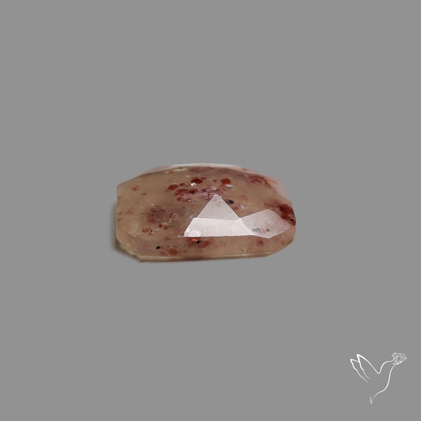 Garnet in Quartz Rose Cut