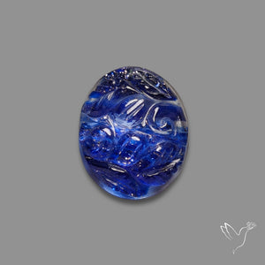 Blue Goldstone Mughal Carving