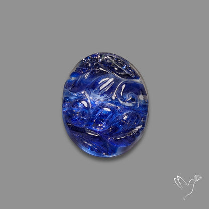 Blue Goldstone Mughal Carving