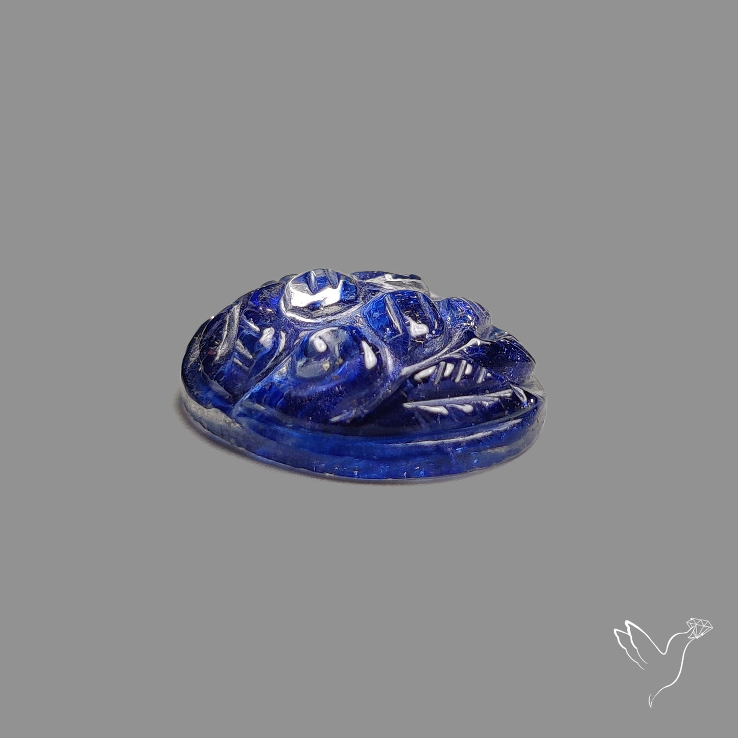 Blue Goldstone Mughal Carving