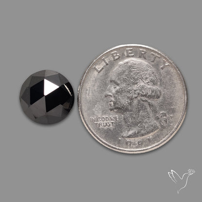 Rose Cut Black Spinel