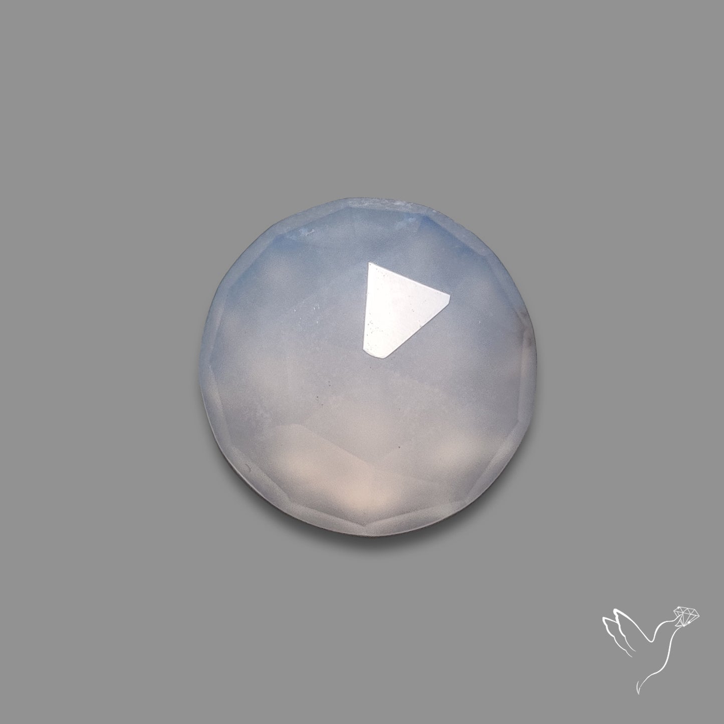 Rose Cut Namibian Blue Chalcedony