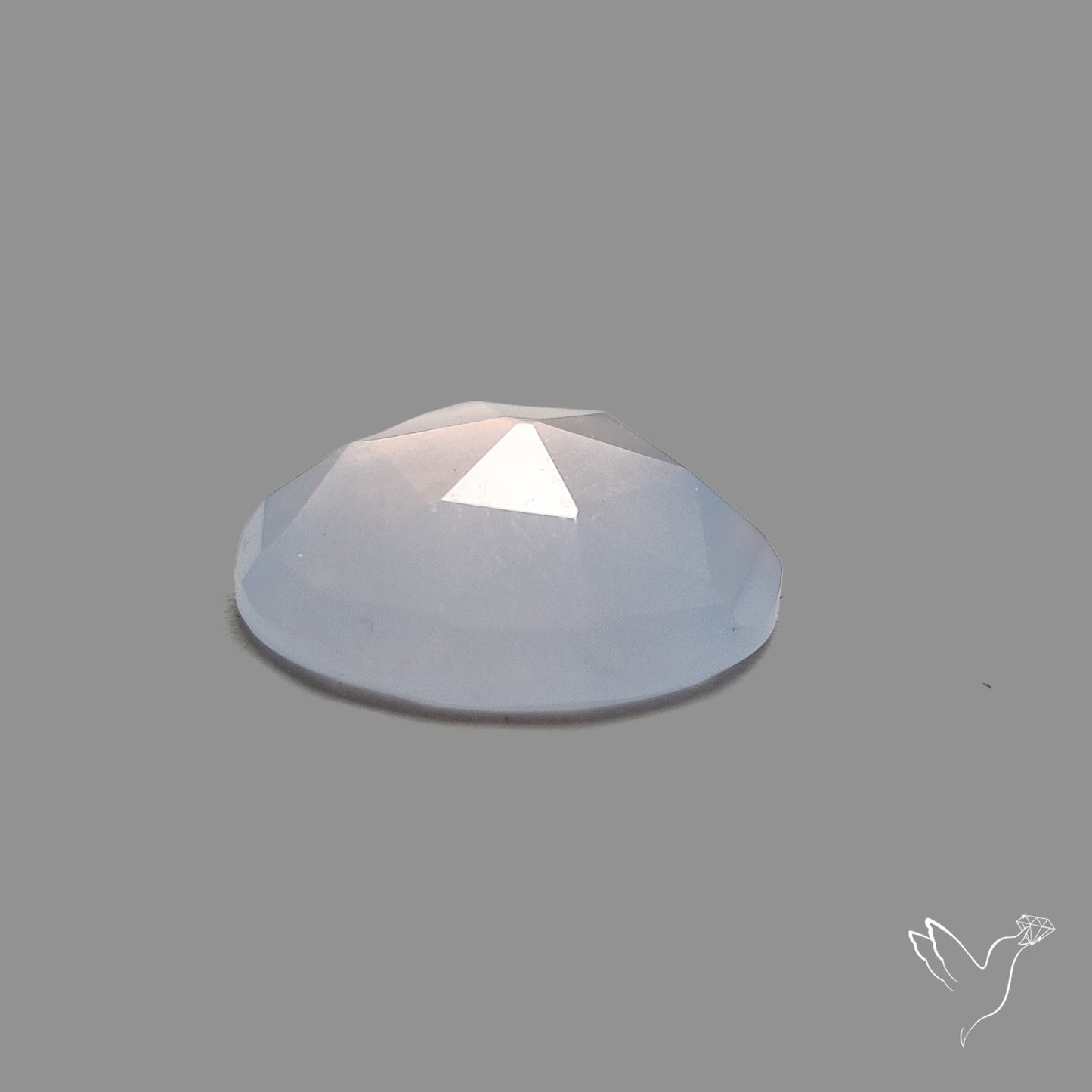 Rose Cut Namibian Blue Chalcedony