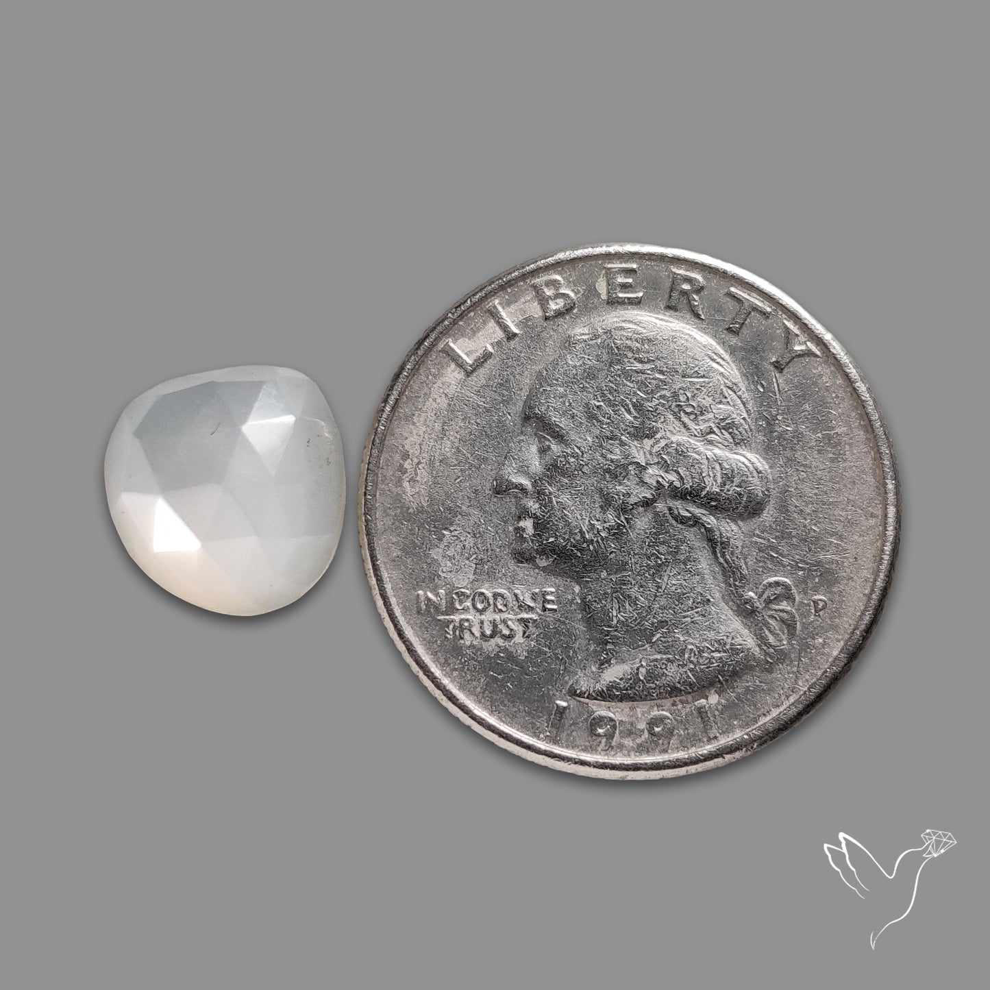 Rose Cut White Moonstone