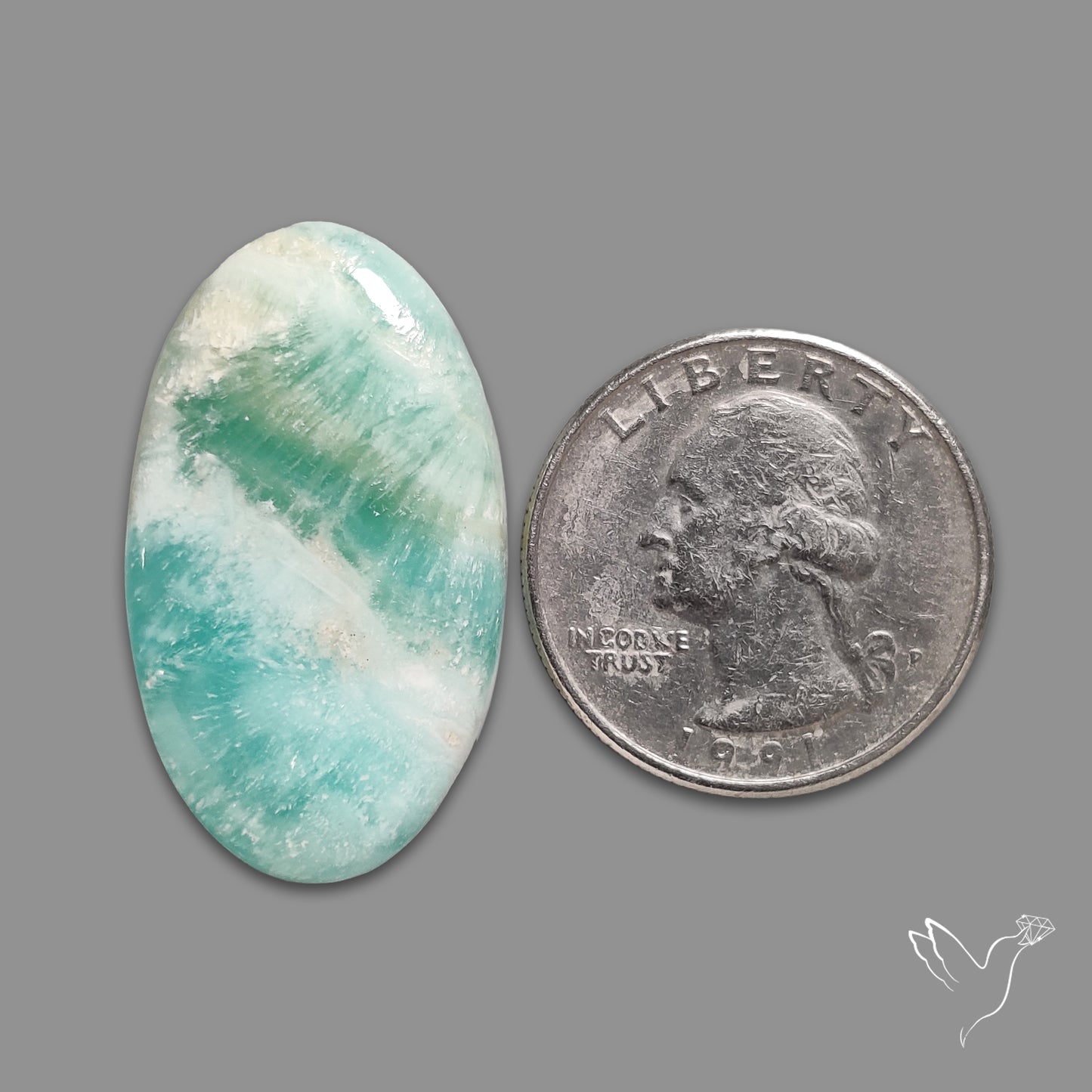 Caribbean Calcite Cabochon