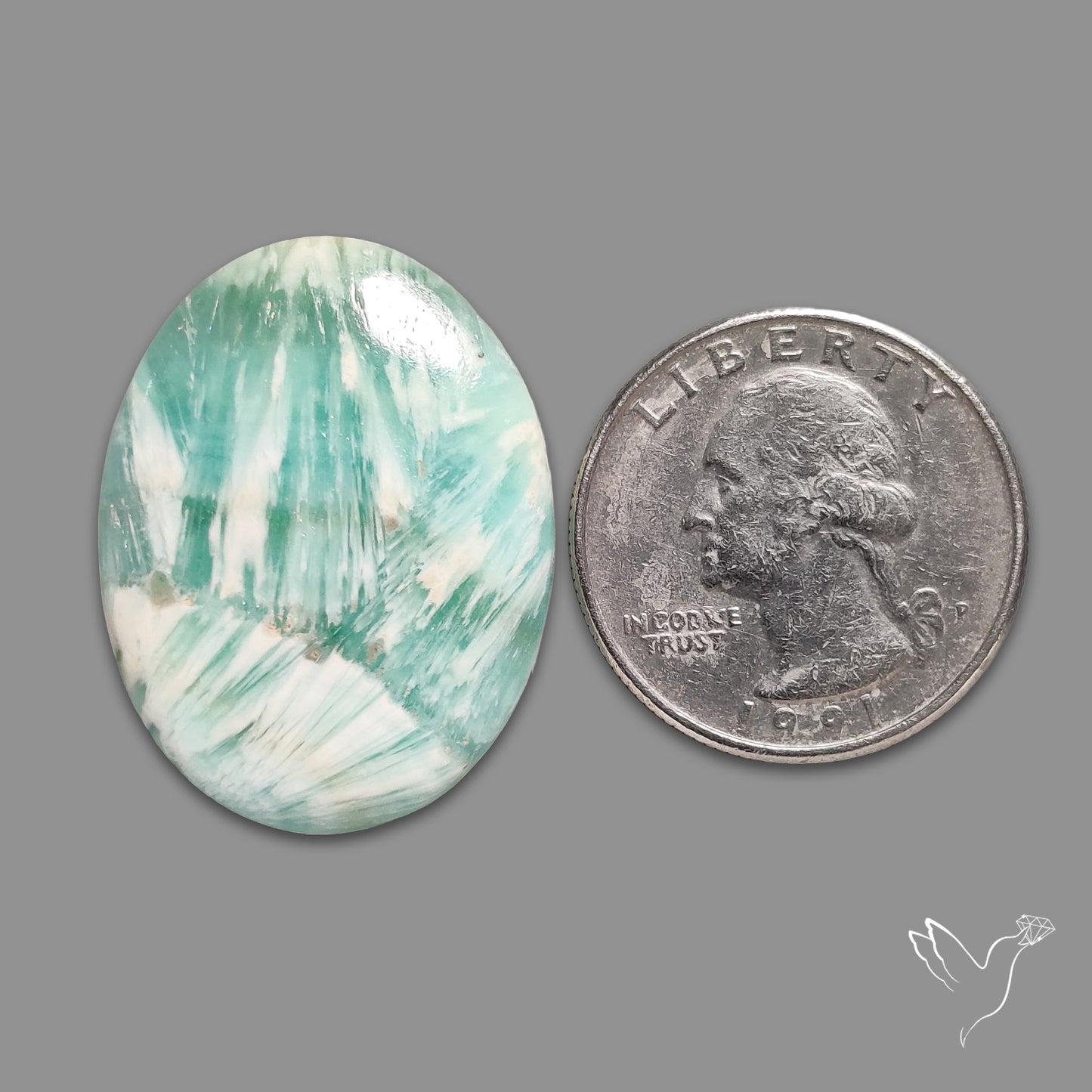 Caribbean Calcite Cabochon