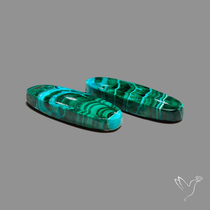 Chrysocolla In Malachite Pair