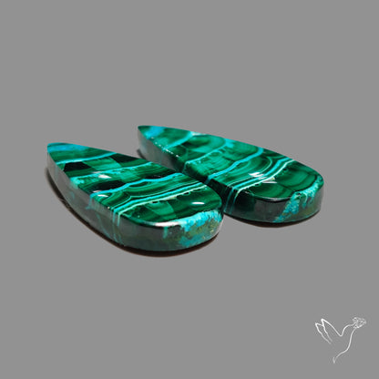 Chrysocolla In Malachite Pair