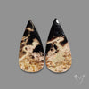 Indonesian Palmroot Agate Pair