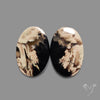 Indonesian Palmroot Agate Pair