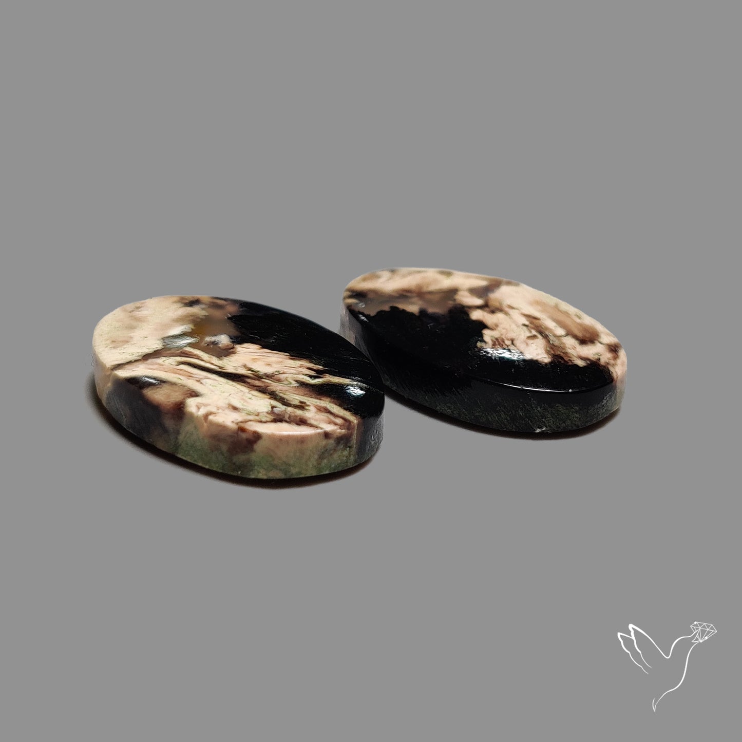 Indonesian Palmroot Agate Pair