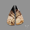Indonesian Palmroot Agate Pair