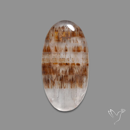 Cacoxenite In Quartz Cabochon