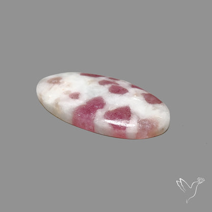 Pink Tourmaline In Quartz Cabochon