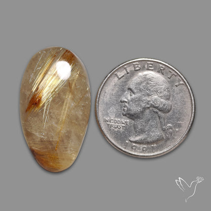 Golden Rutilated Quartz Cabochon