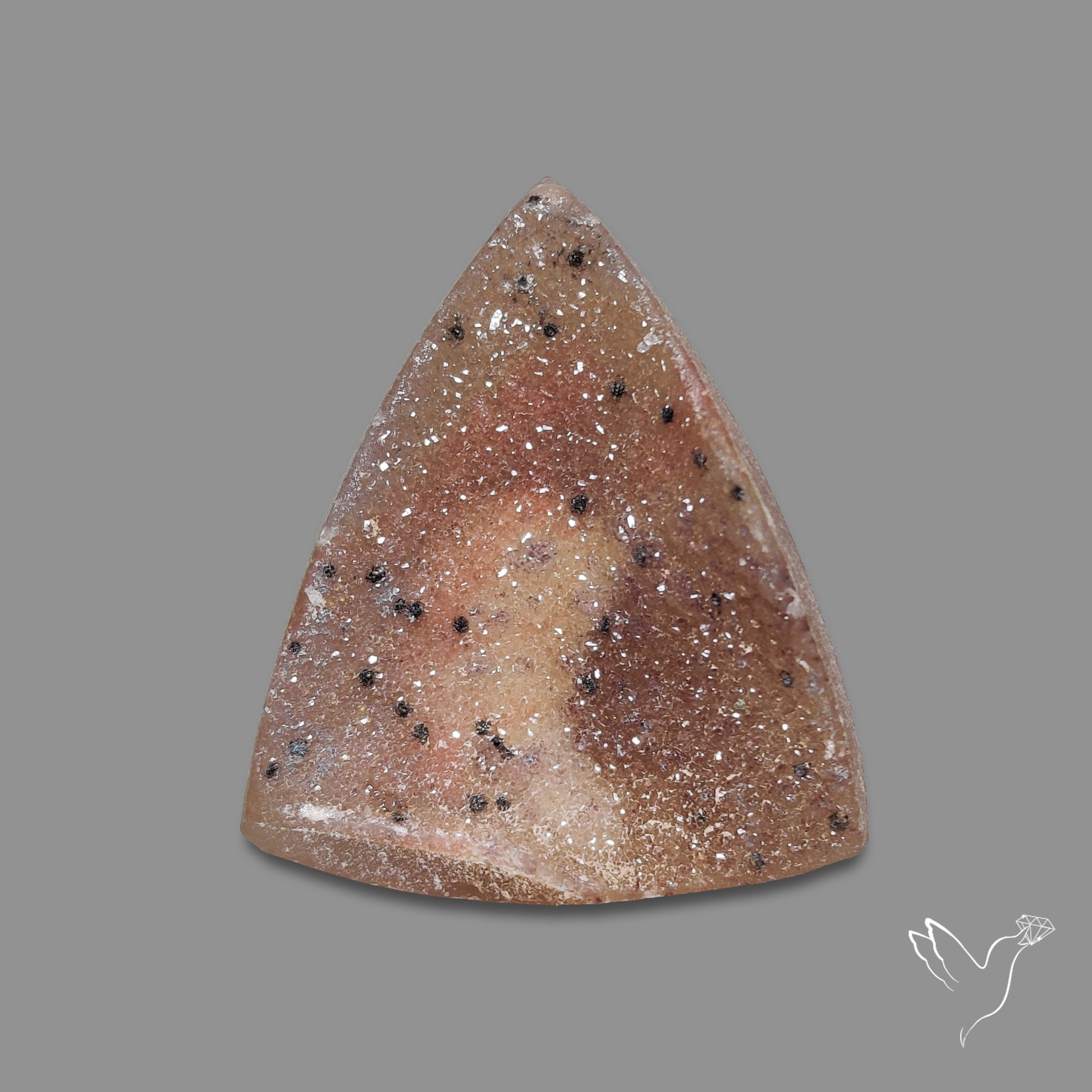 Denderite In Chalcedony Druzy (aka Salt and Pepper Druzy)