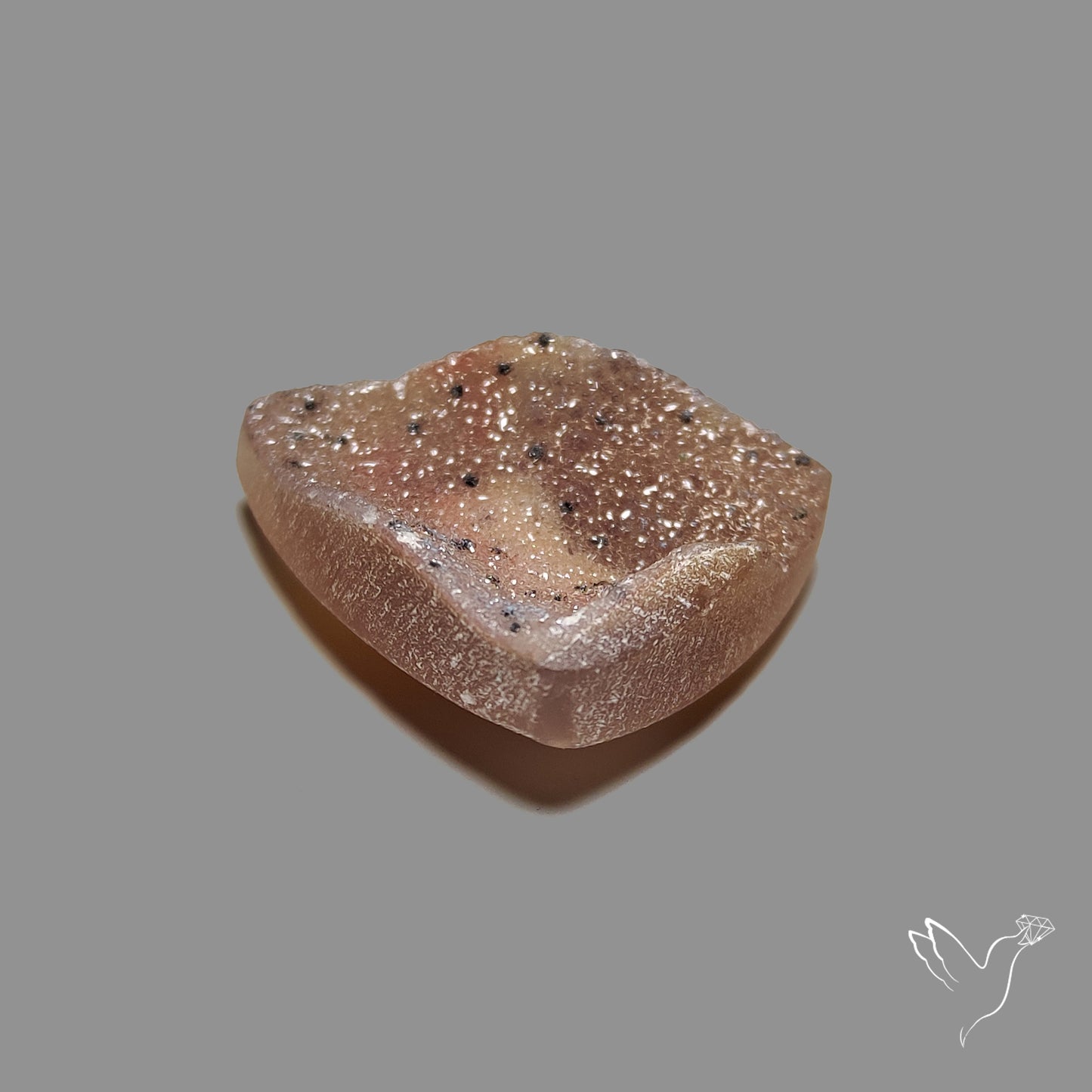 Denderite In Chalcedony Druzy (aka Salt and Pepper Druzy)
