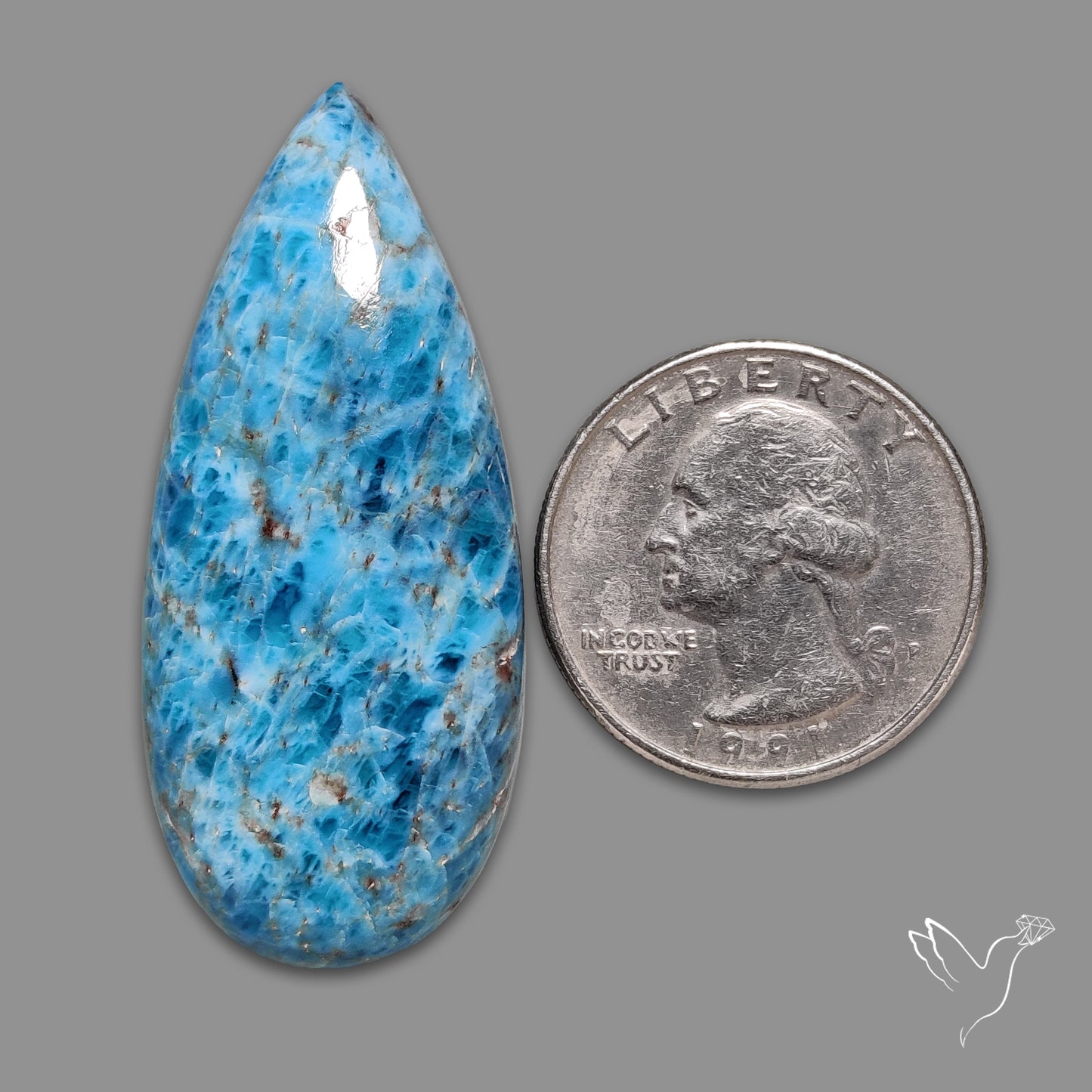 Sky Blue Apatite Cabochon