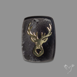 Gilded Reindeer inlay in Black Onyx