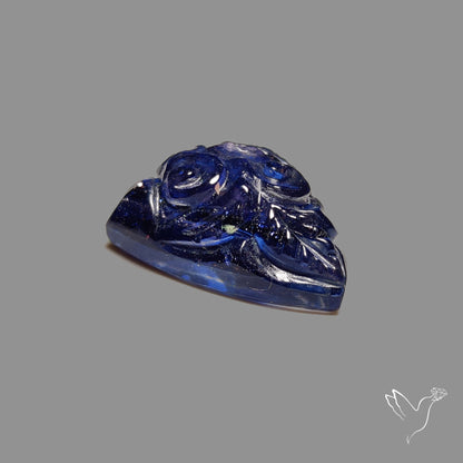 Blue Goldstone Mughal Carving