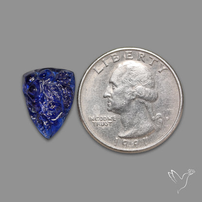 Blue Goldstone Mughal Carving