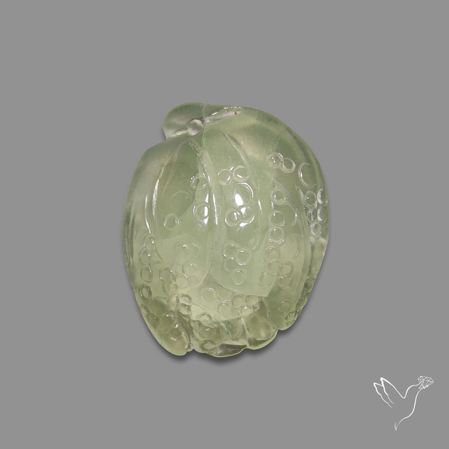 Prehnite Turtle Carving