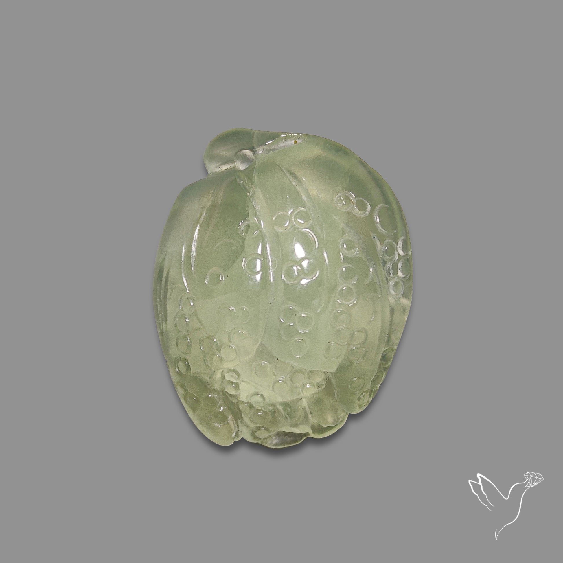Prehnite Turtle Carving
