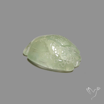 Prehnite Turtle Carving