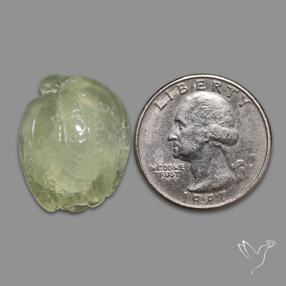 Prehnite Turtle Carving