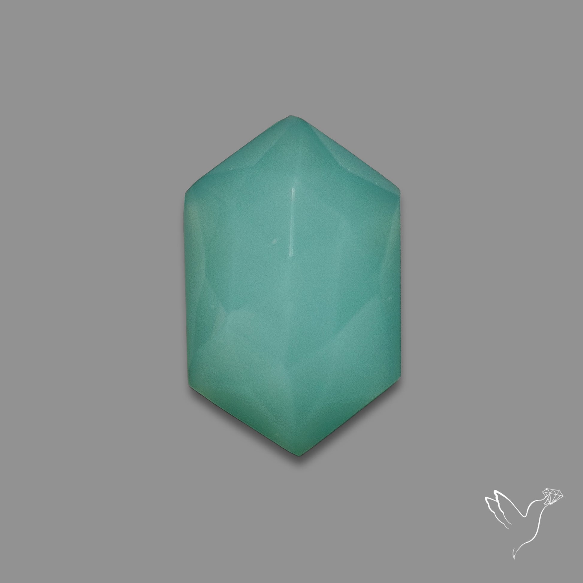 Step Cut Aqua Chalcedony