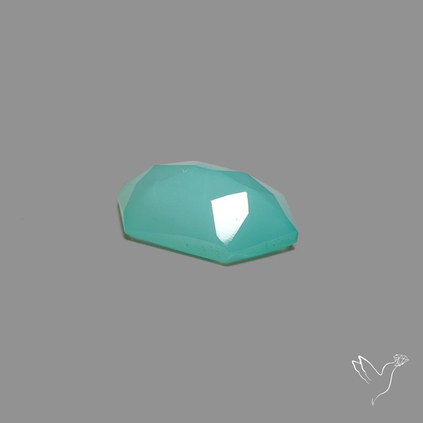 Step Cut Aqua Chalcedony