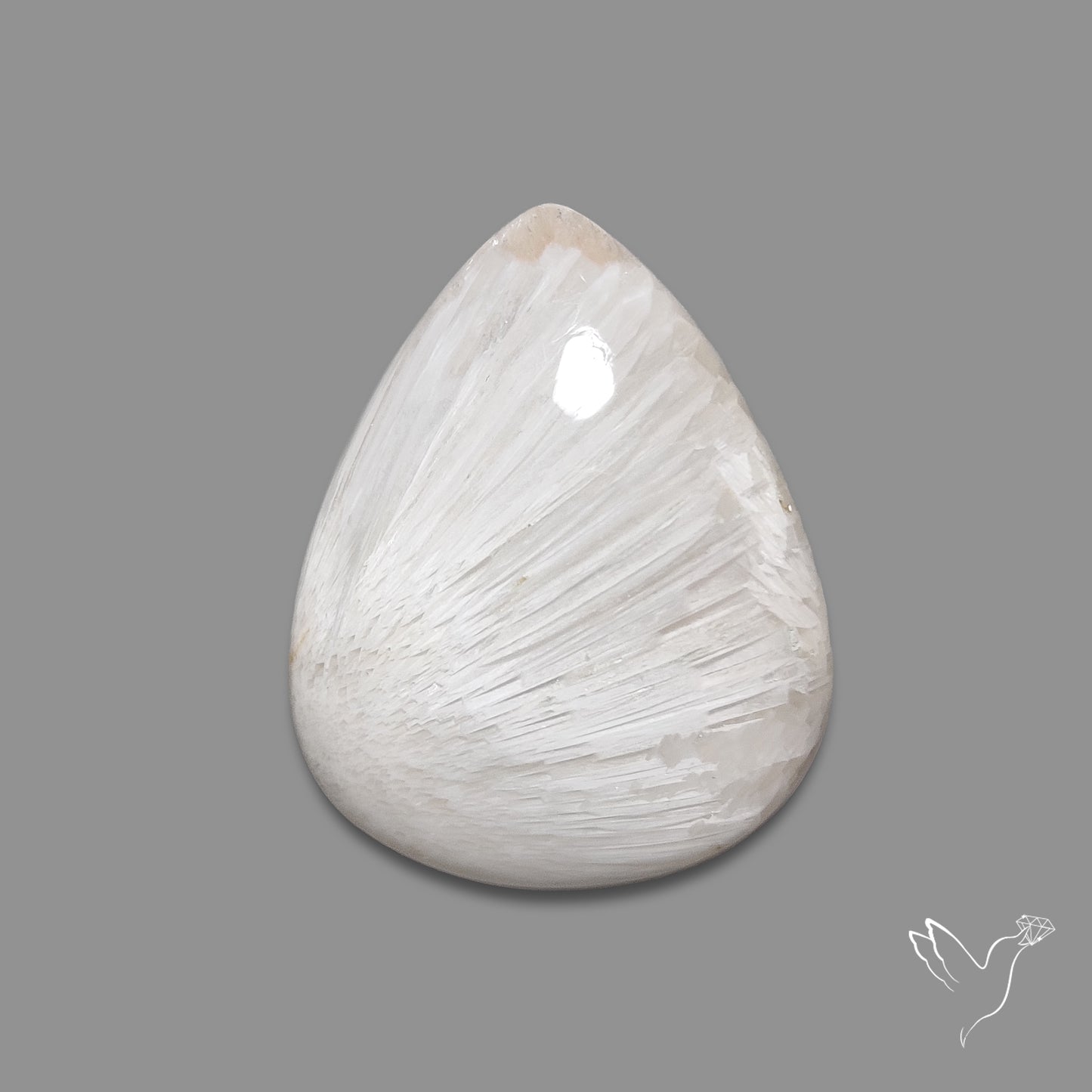 White Scolecite Cabochon