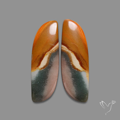 Polychrome Jaspers Pair