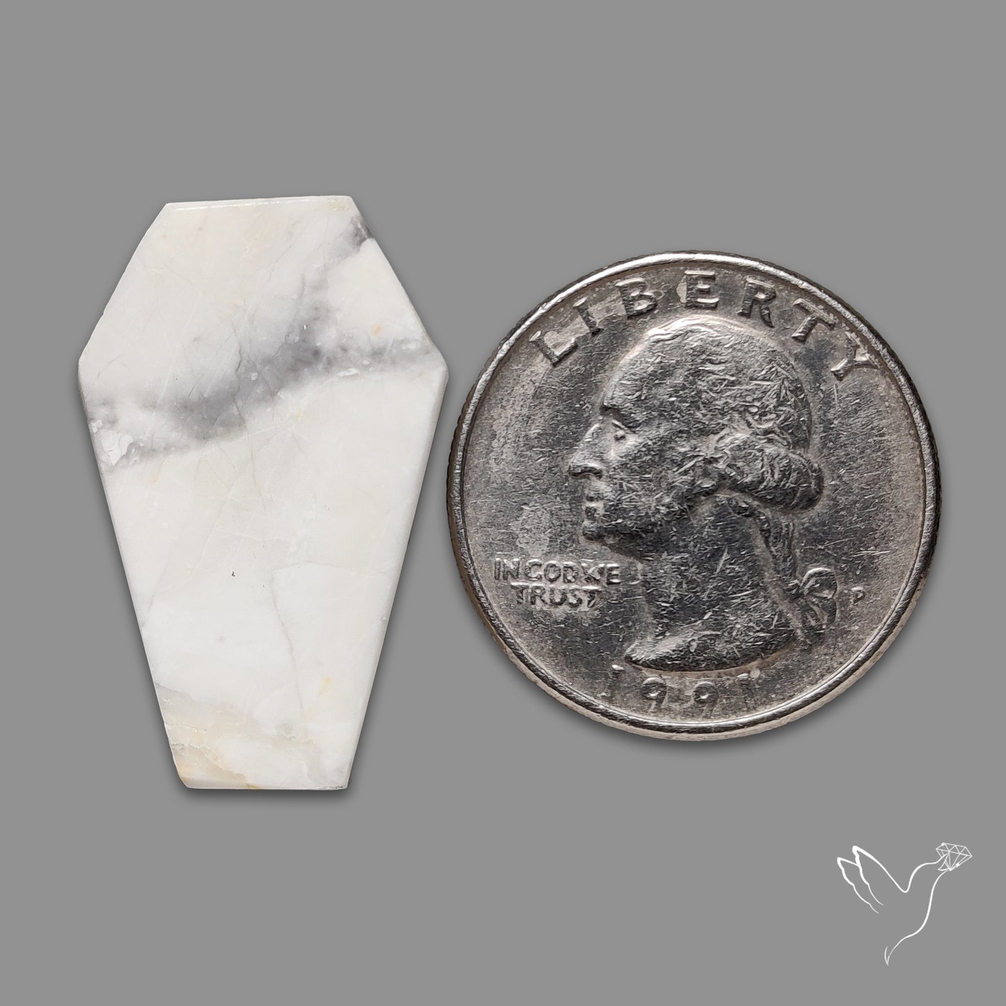Howlite Coffin Carving