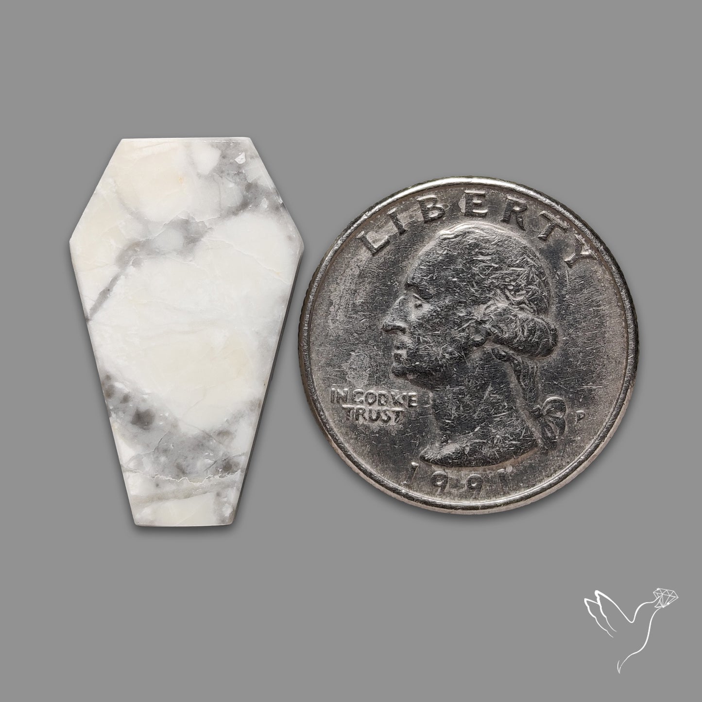 Howlite Coffin Carving
