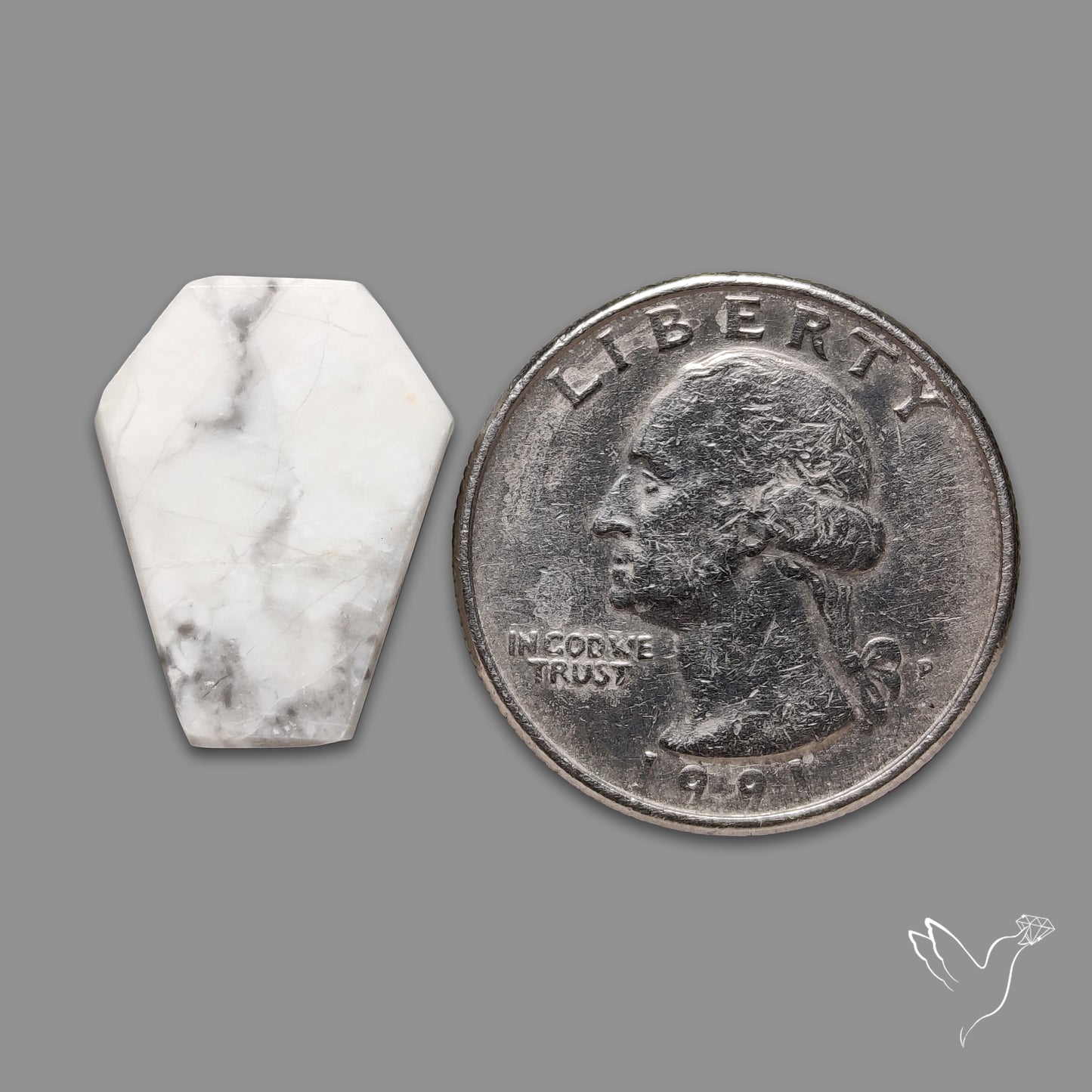 Howlite Coffin Carving