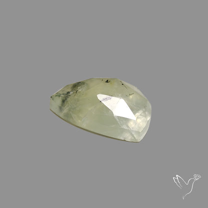 Rose Cut Black Tourmalinated Prehnite
