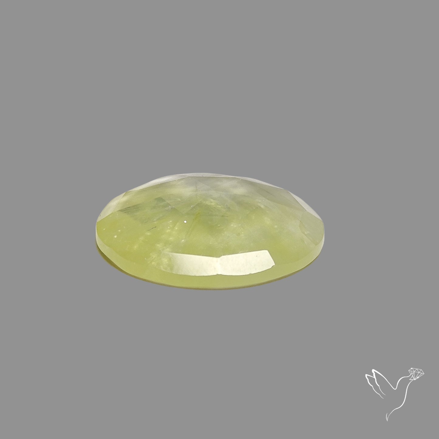Rose Cut Black Tourmalinated Prehnite