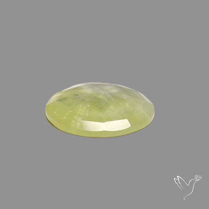 Rose Cut Black Tourmalinated Prehnite