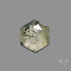 Rose Cut Black Tourmalinated Prehnite