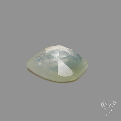 Rose Cut Black Tourmalinated Prehnite