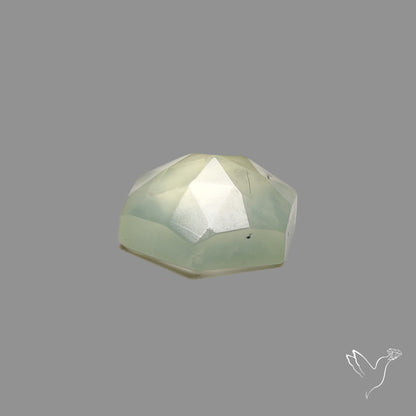 Rose Cut Black Tourmalinated Prehnite