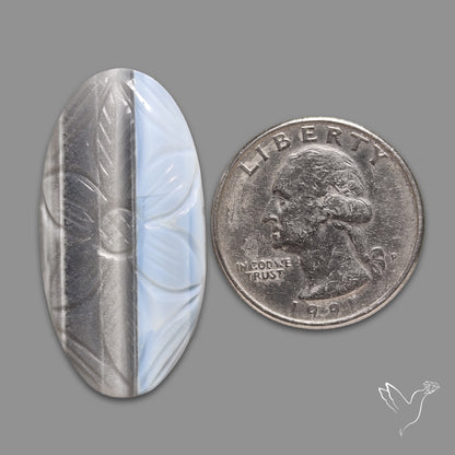Owyhee Blue Opal Mughal Carving