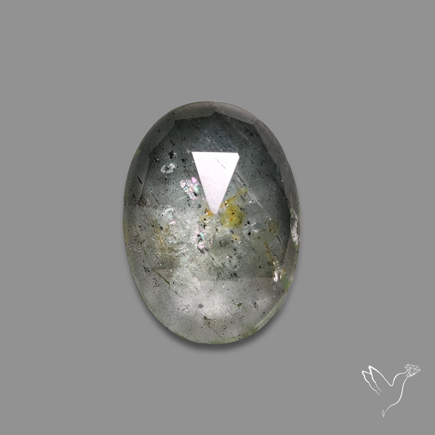 Rose Cut Moss Aquamarine