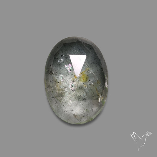 Rose Cut Moss Aquamarine