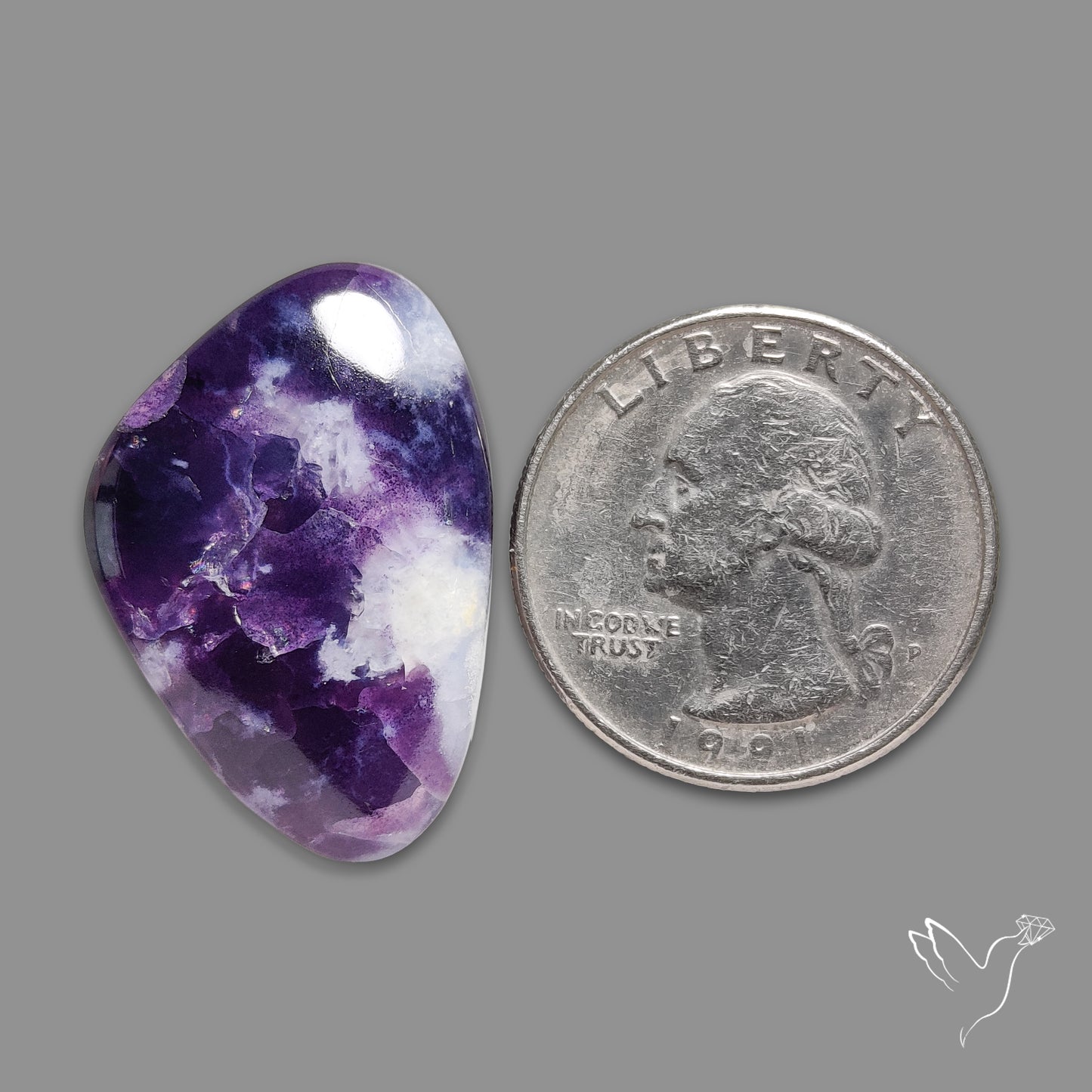 Rare Blue John Fluorite Cabochon