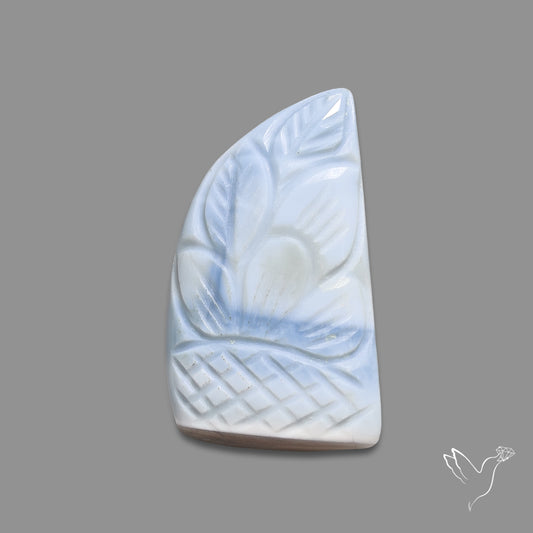 Owyhee Blue Opal Mughal Carving