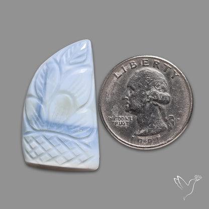 Owyhee Blue Opal Mughal Carving